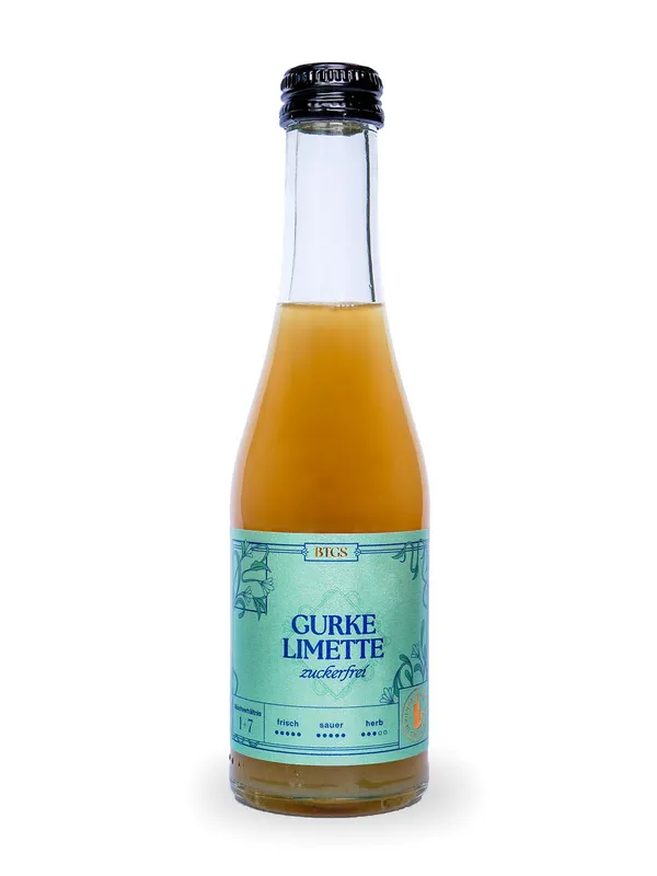 BTGS Gurke Limette – Flasche mit Etikett