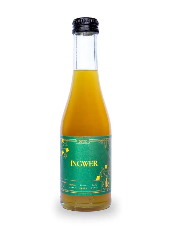 BTGS Ingwer – Flasche mit Etikett