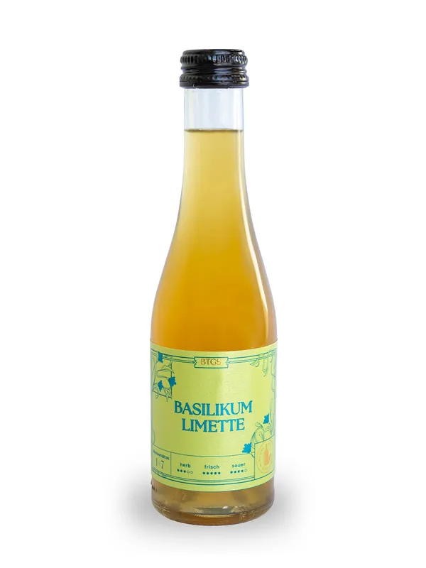 BTGS Basilikum Limette – Flasche mit Etikett