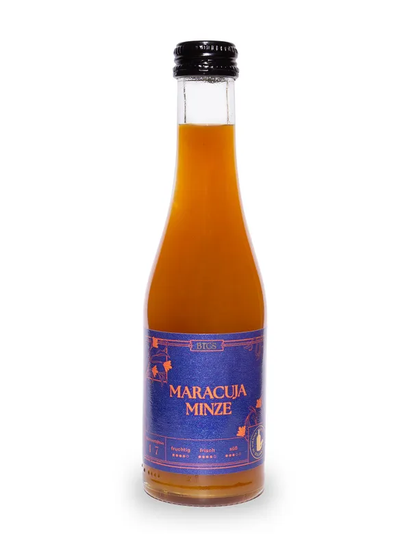 BTGS Maracuja Minze – Flasche mit Etikett