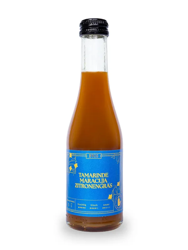 BTGS Tamarinde Maracuja Zitronengras – Flasche mit Etikett